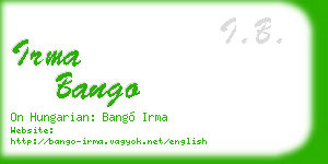 irma bango business card
